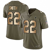 Nike Cowboys 22 Emmitt Smith Olive Gold Salute To Service Limited Jersey Dzhi,baseball caps,new era cap wholesale,wholesale hats